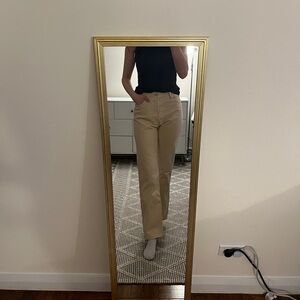 Cream Straigh Leg Zara Jeans